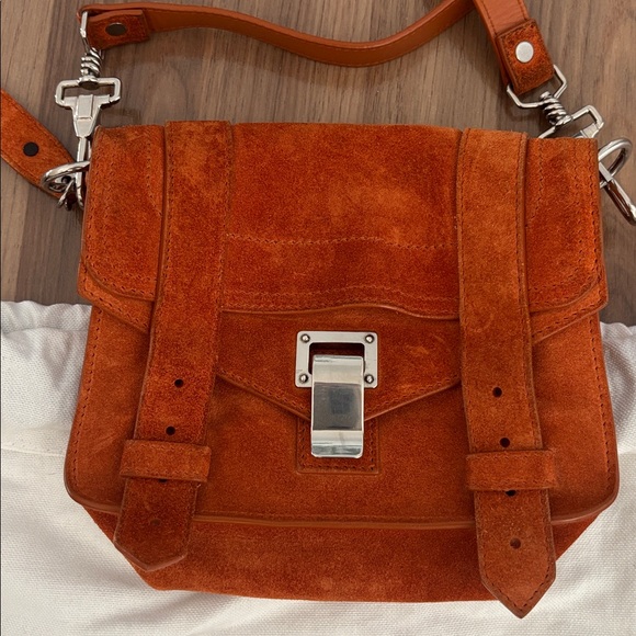 Proenza Schouler Mini Ps1 Suede Bag in Mahogany - Picture 8 of 8
